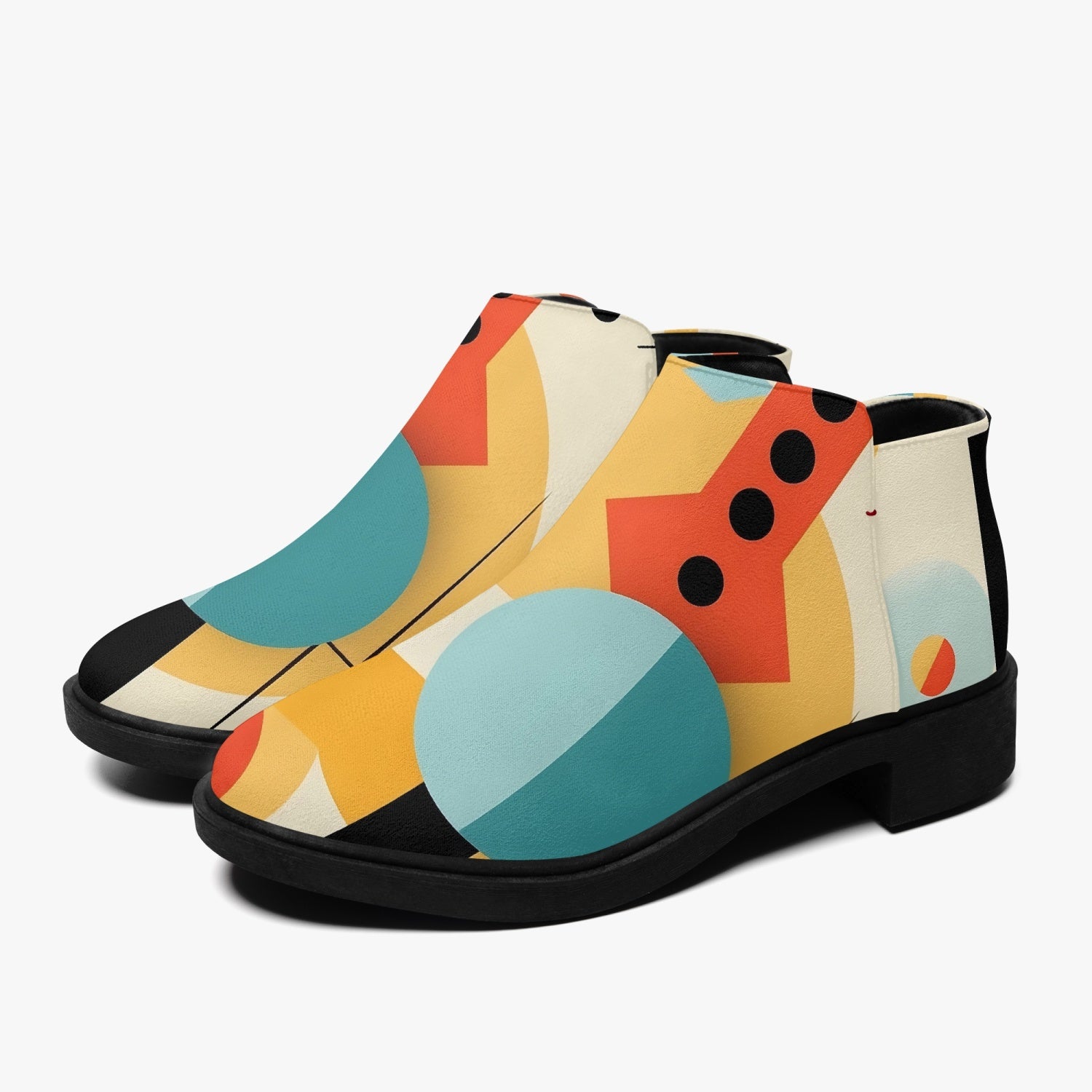 Mid Century Modern Bauhaus Designed Fashion Boots With Zipper (Unisex sizing) - Mid Century Modern Gal