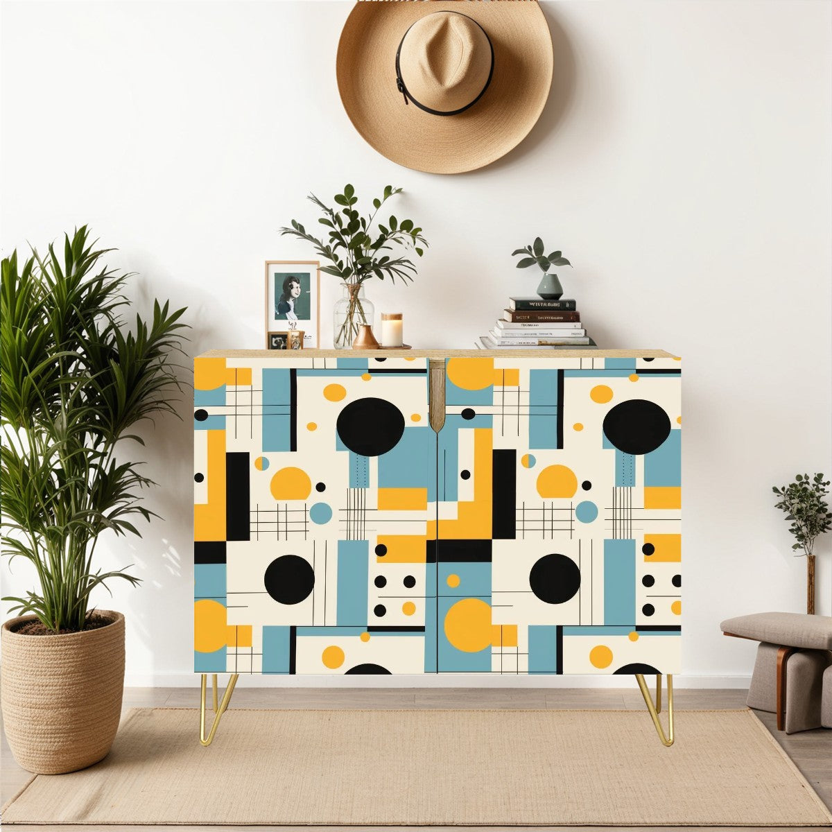Mid Century Modern Bauhaus Designed Retro Side Board Storage Cabinet - Mid Century Modern Gal