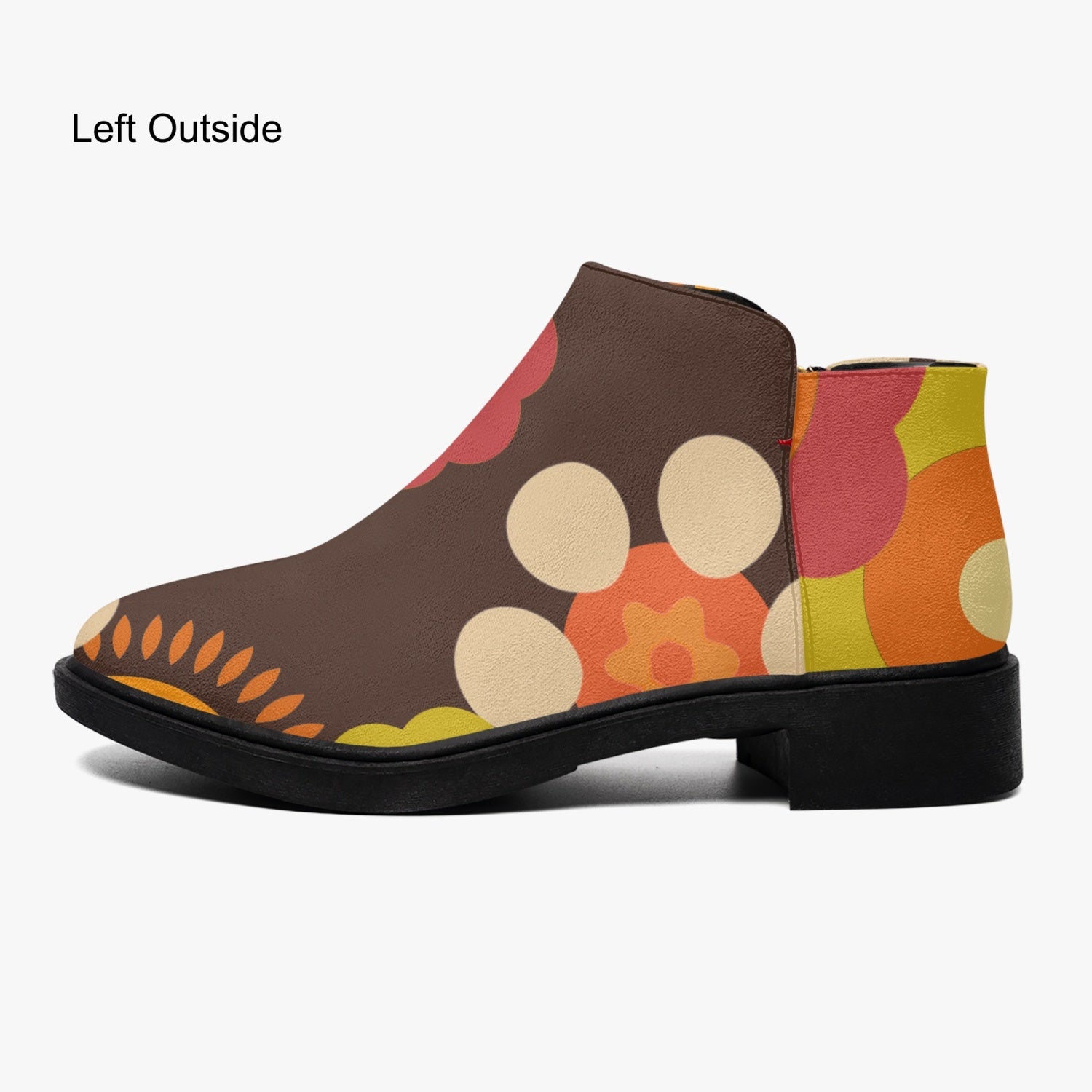 Retro Flower Power Shoe Boot, Trendy 70s Style - Mid Century Modern Gal