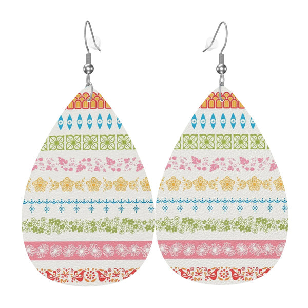 Pyrex Lover, Fun Kitschy Vegan Leather Teardrop Earrings