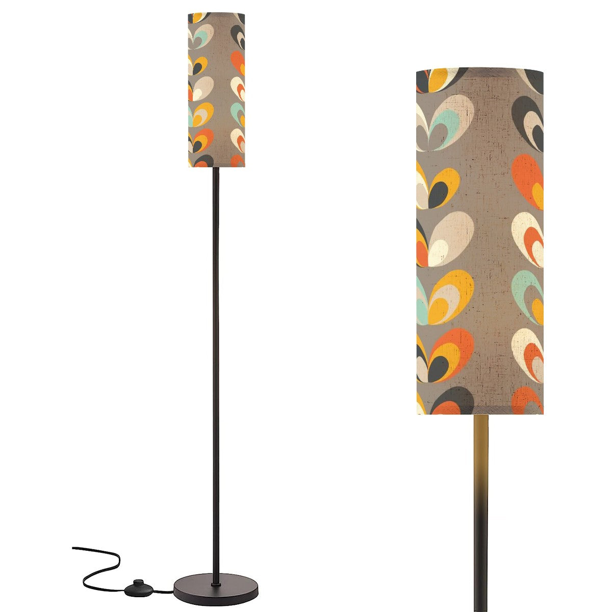 Scandinavian Floral Mid Century Modern Floor Lamp Modern Standing Lamp - Mid Century Modern Gal