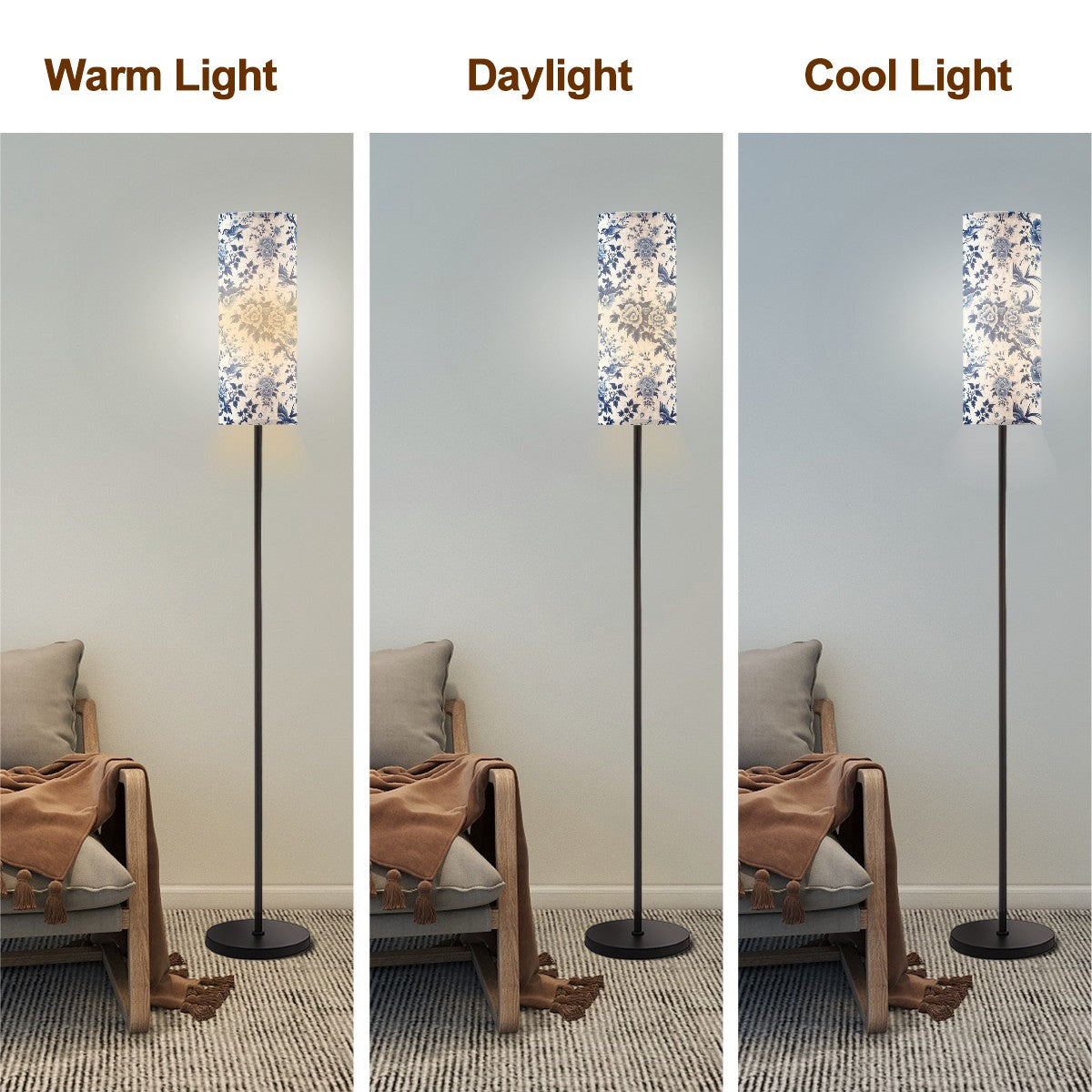 Chinoiserie Modern Slim Floor Lamp With Remote - Mid Century Modern Gal