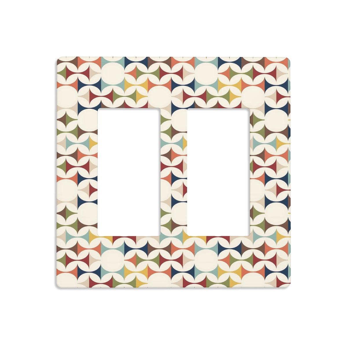 Mid Century Modern Scandinavian Designed Switch Cover 2-Gang 2 Decorator Screwless - Mid Century Modern Gal