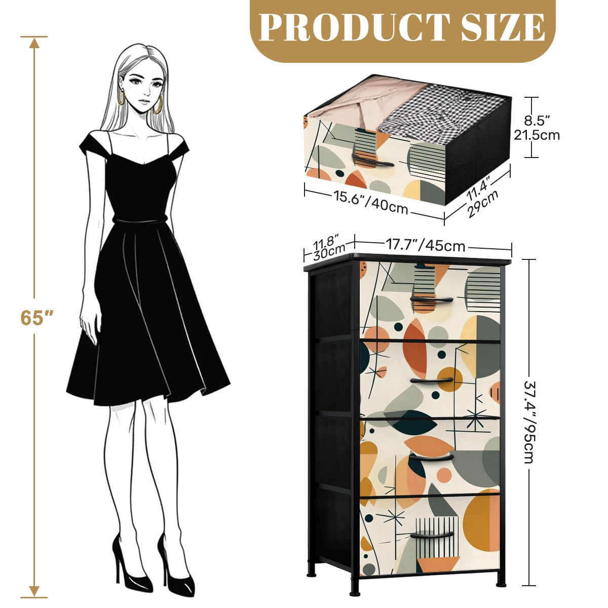 4-Drawer Dresser - Mid Century Modern Gal