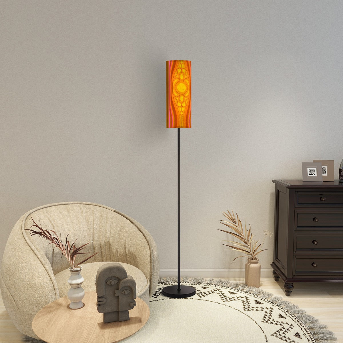 Retro 70s Groovy Mid Century Modern Slim Floor Lamp - Mid Century Modern Gal