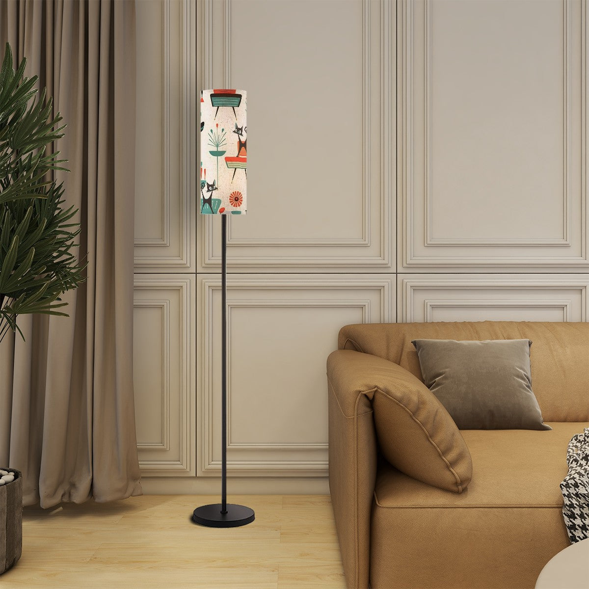Atomic Cat Floor Lamp, Mid Century Modern Designed Slim Modern Lighting - Mid Century Modern Gal