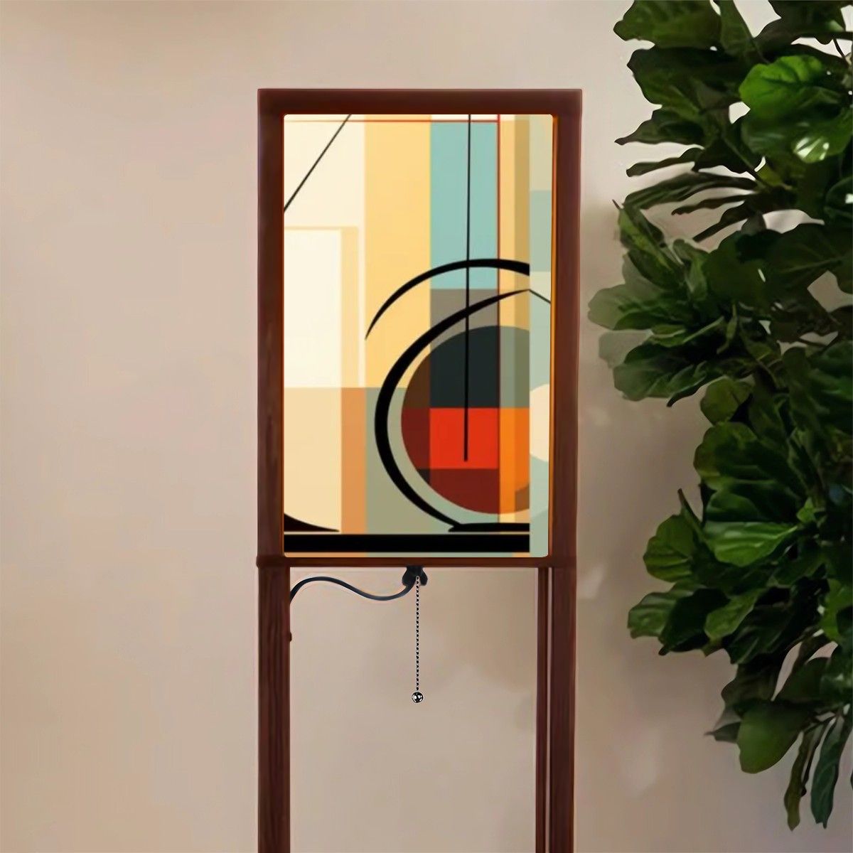 Mid Century Modern Geometric Bauhaus Designed MCM Floor Lamp With Shelves - Mid Century Modern Gal