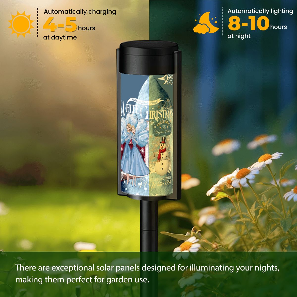 Wallace and Davis 50s Holiday Kitsch Sister Sister Christmas Lawn Pathway Outdoor Solar Lights - Mid Century Modern Gal