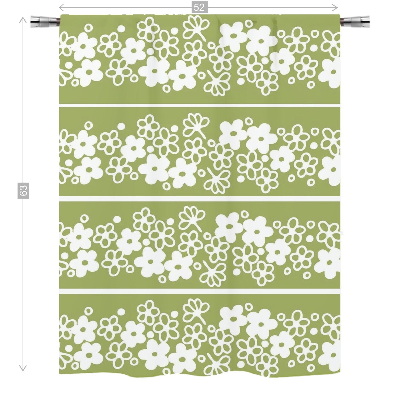 Pyrex Crazy Daisy Single Panel Curtain - Mid Century Modern Gal