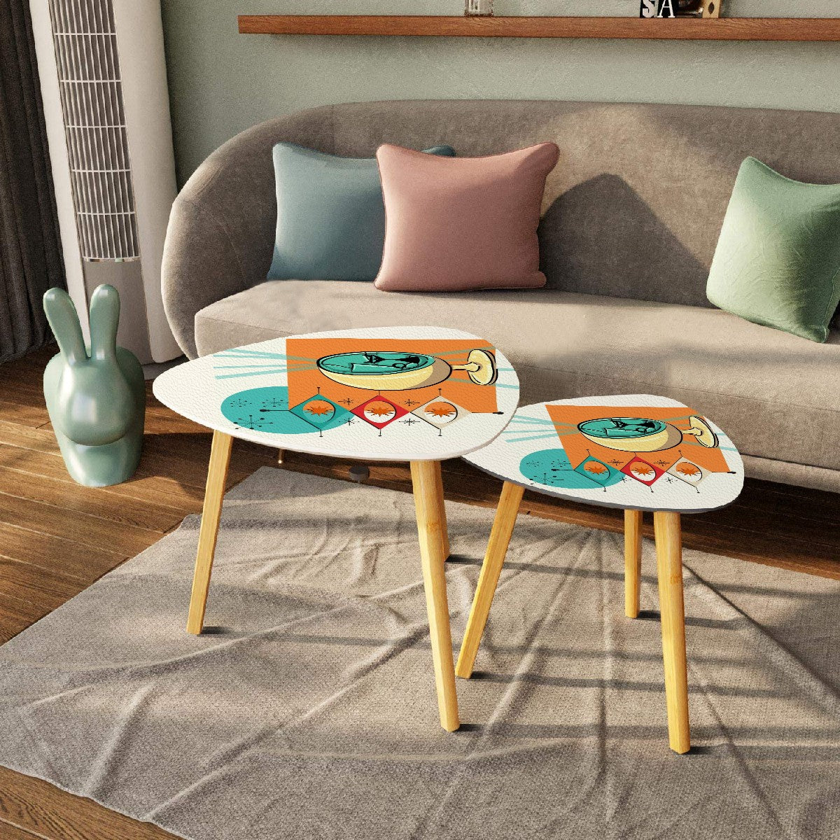 Atomic Cat Mid Century Modern Nesting Tables - Mid Century Modern Gal
