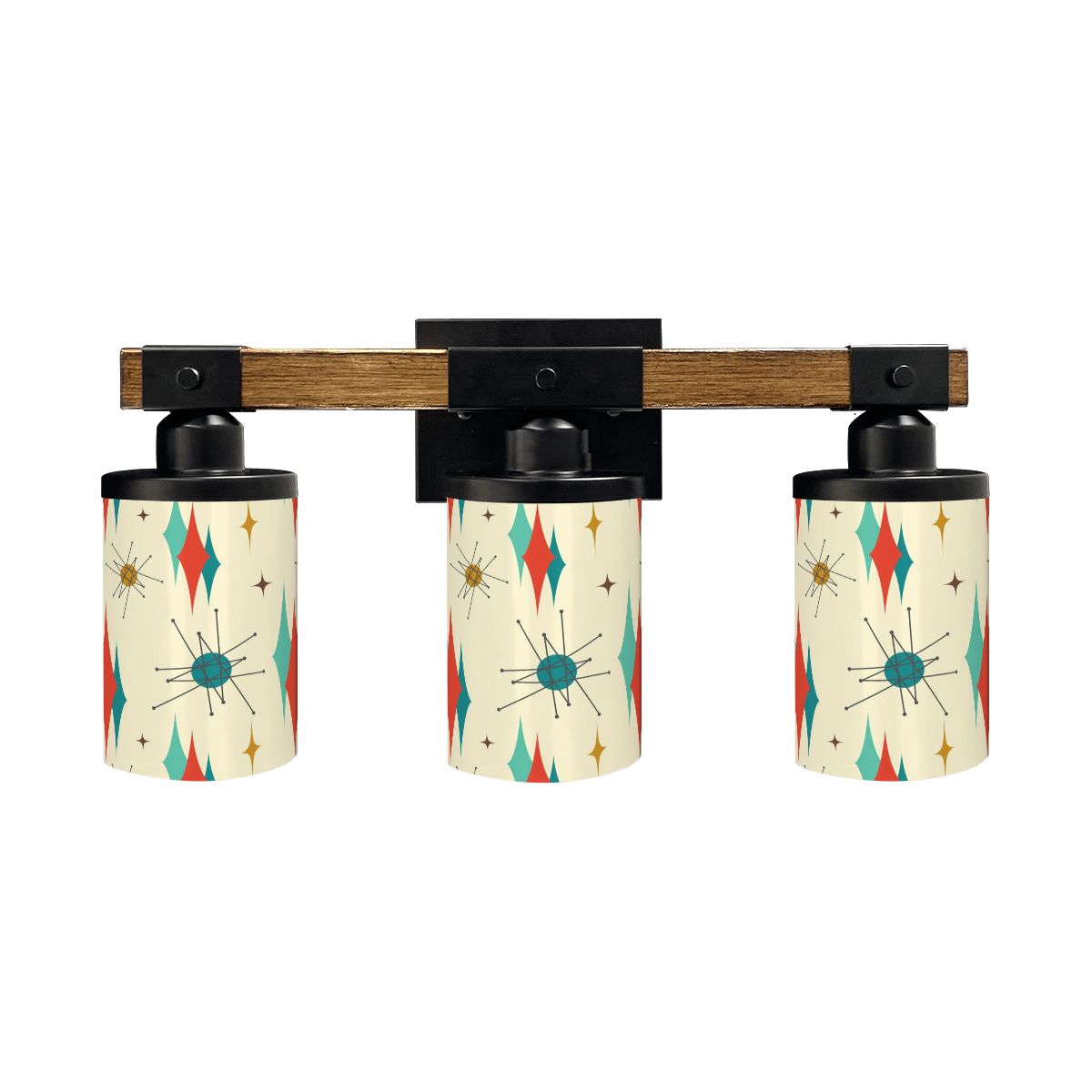 Mid Century Modern Franciscan Starbust Vanity Light Fixture - Mid Century Modern Gal