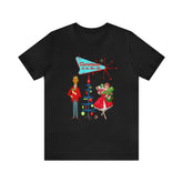 Retro Holiday, Christmas Party, Mid Century Mod, Kitschy Christmas Tee Unisex T-Shirt Black / M Mid Century Modern Gal
