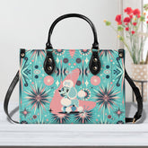 50s Poodle Mid Century Modern Atomic Starbursts Aqua, Pink Handbag/Shoulder Bag Black / S Mid Century Modern Gal