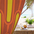 Mid Century Modern Burnt Orange, Mustard Yellow Groovy Retro Window Curtains (1 Piece) Home Decor Blackout / 50" × 84"