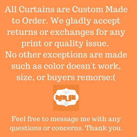 Mid Century Modern Franciscan Pattern, Orange, Green, Starbursts 50s Style Window Curtains (1 Piece) Home Decor Blackout / 50" × 84"