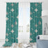 Sputnik Designs, Mid Century Modern Curtains, Teal Blue, Starburst, Sputnik Space Age Atomic 50&