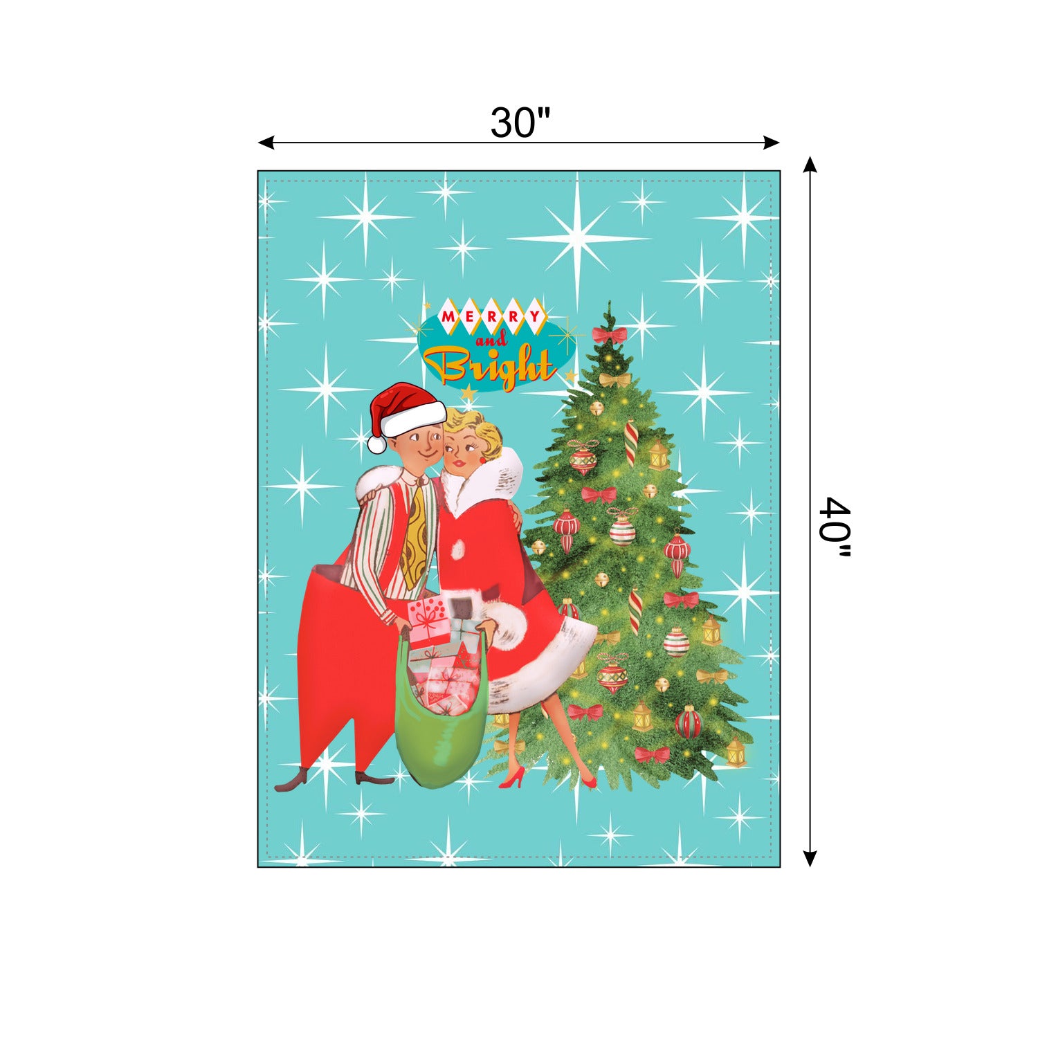 Holiday Vintage 50s Kitsch Retro Aqua Blue Diamond Starburst Mid Century Modern Vintage Christmas Holiday Decor Sherpa Blanket - Mid Century Modern Gal