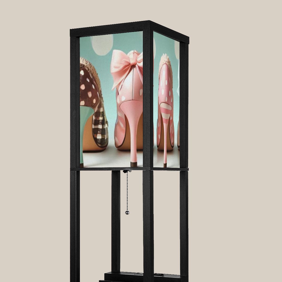 Shoe Lover Mid Mod Lampshade for Floor Lamp with Shelves - Mid Century Modern Gal