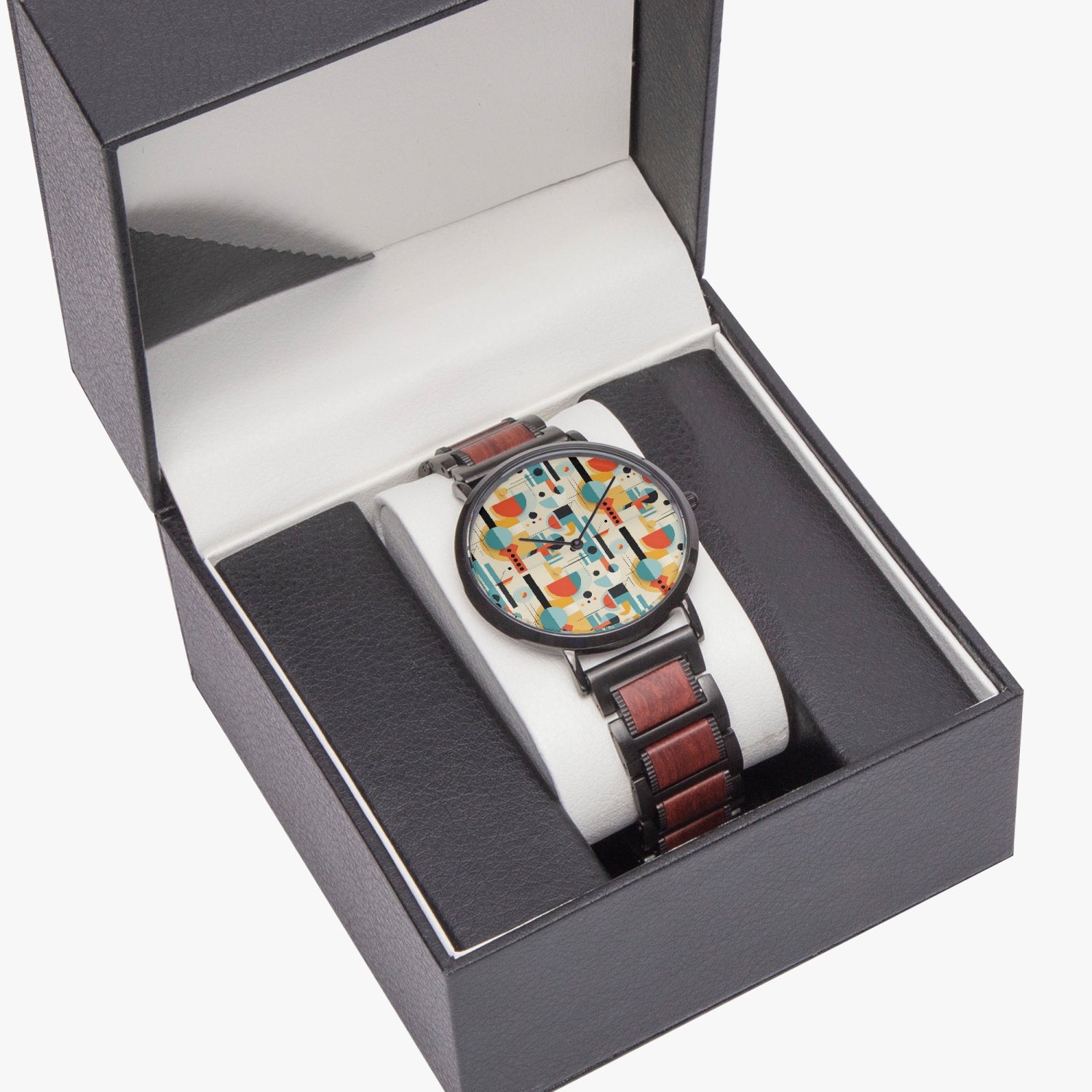Mid Century Modern Bauhaus Designed Mens, Luxury Bamboo Wood Watch - Mid Century Modern Gal