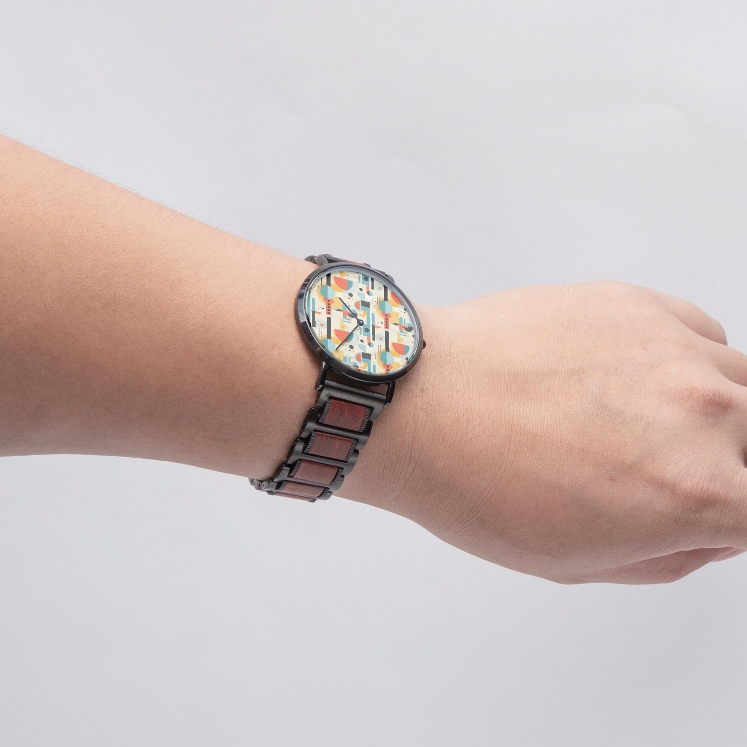 Mid Century Modern Bauhaus Designed Mens, Luxury Bamboo Wood Watch - Mid Century Modern Gal