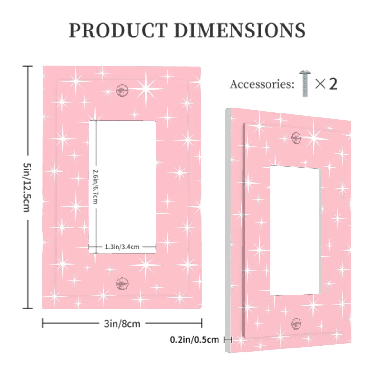 Mid Century Modern Pink Starburst Modern Switch Cover 1-Gang 1 Decorator - Mid Century Modern Gal