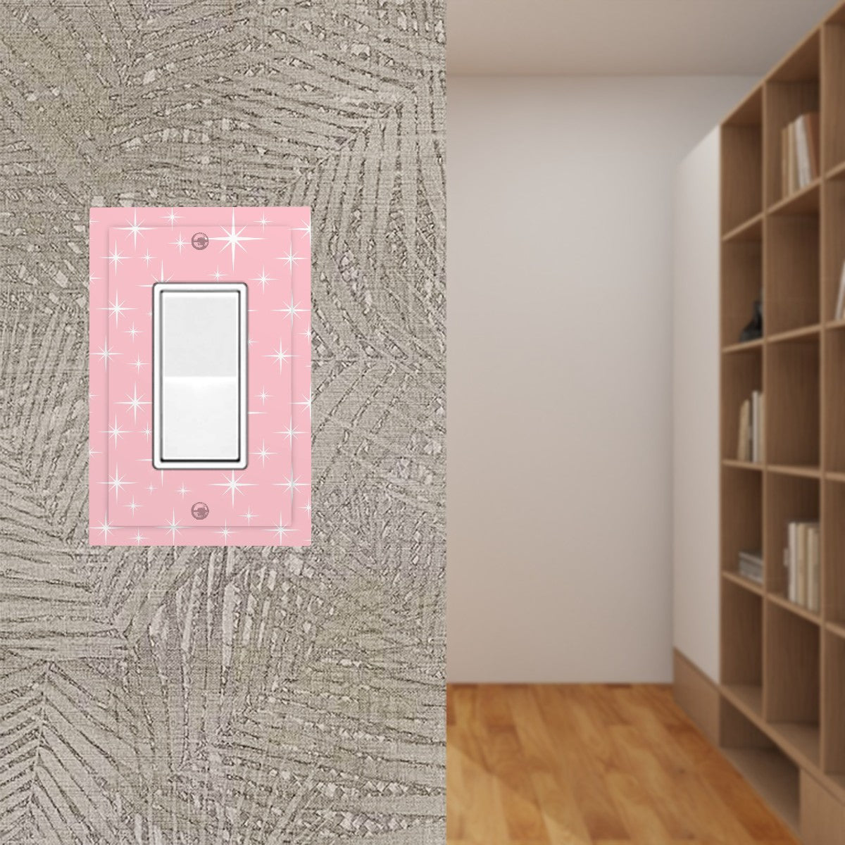 Mid Century Modern Pink Starburst Modern Switch Cover 1-Gang 1 Decorator - Mid Century Modern Gal