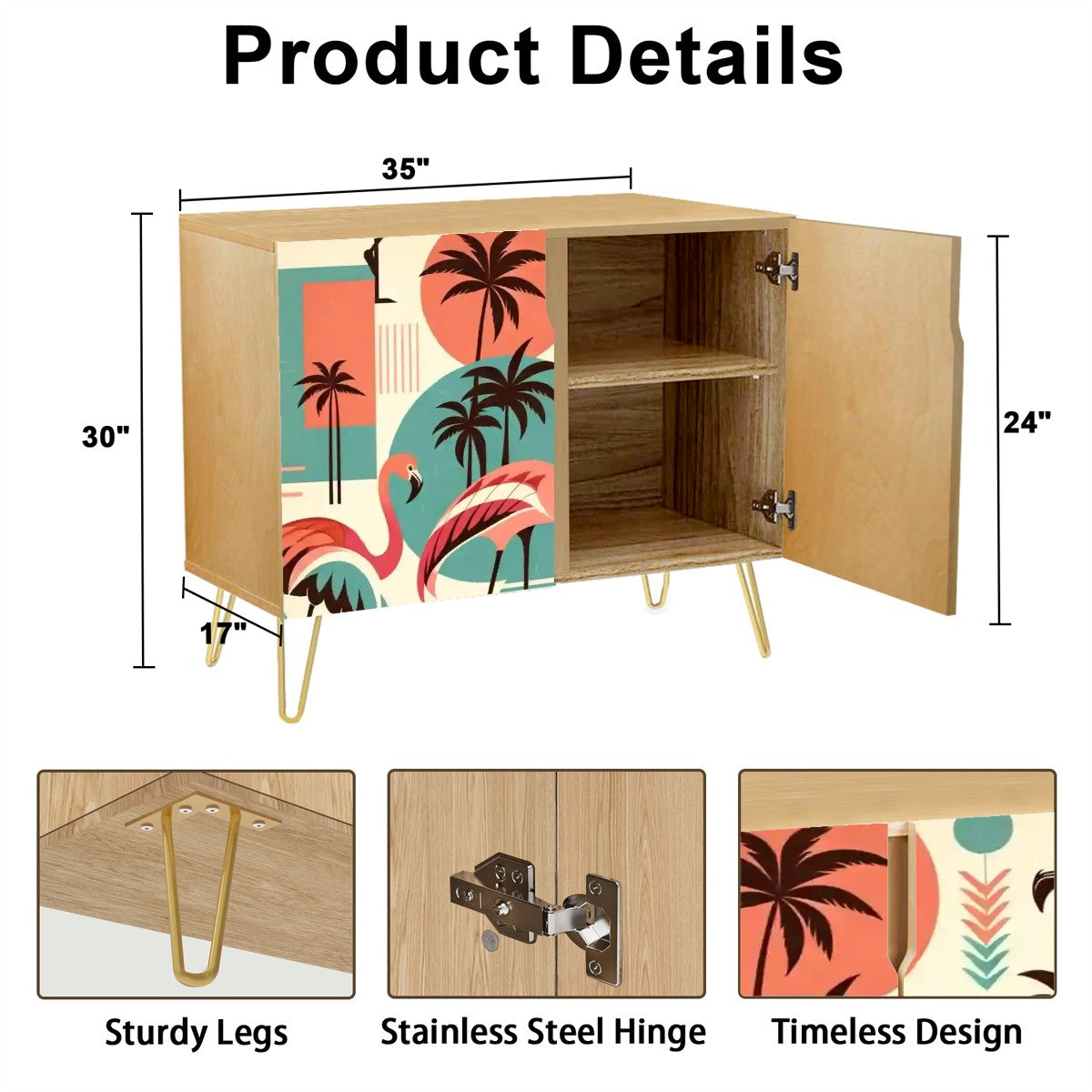 Palm Springs California Mid Century Modern Decor Wooden Storage Cabinet - Mid Century Modern Gal