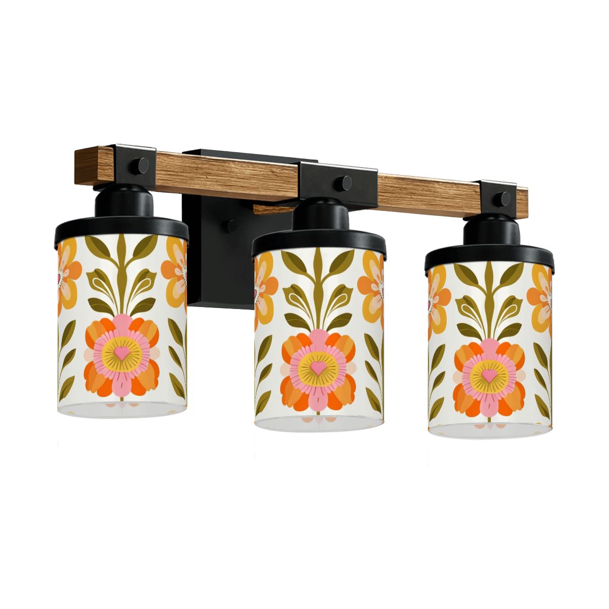 Mid Century Modern Scandinavian Floral Modern Danish Vanity Light Fixture - Mid Century Modern Gal