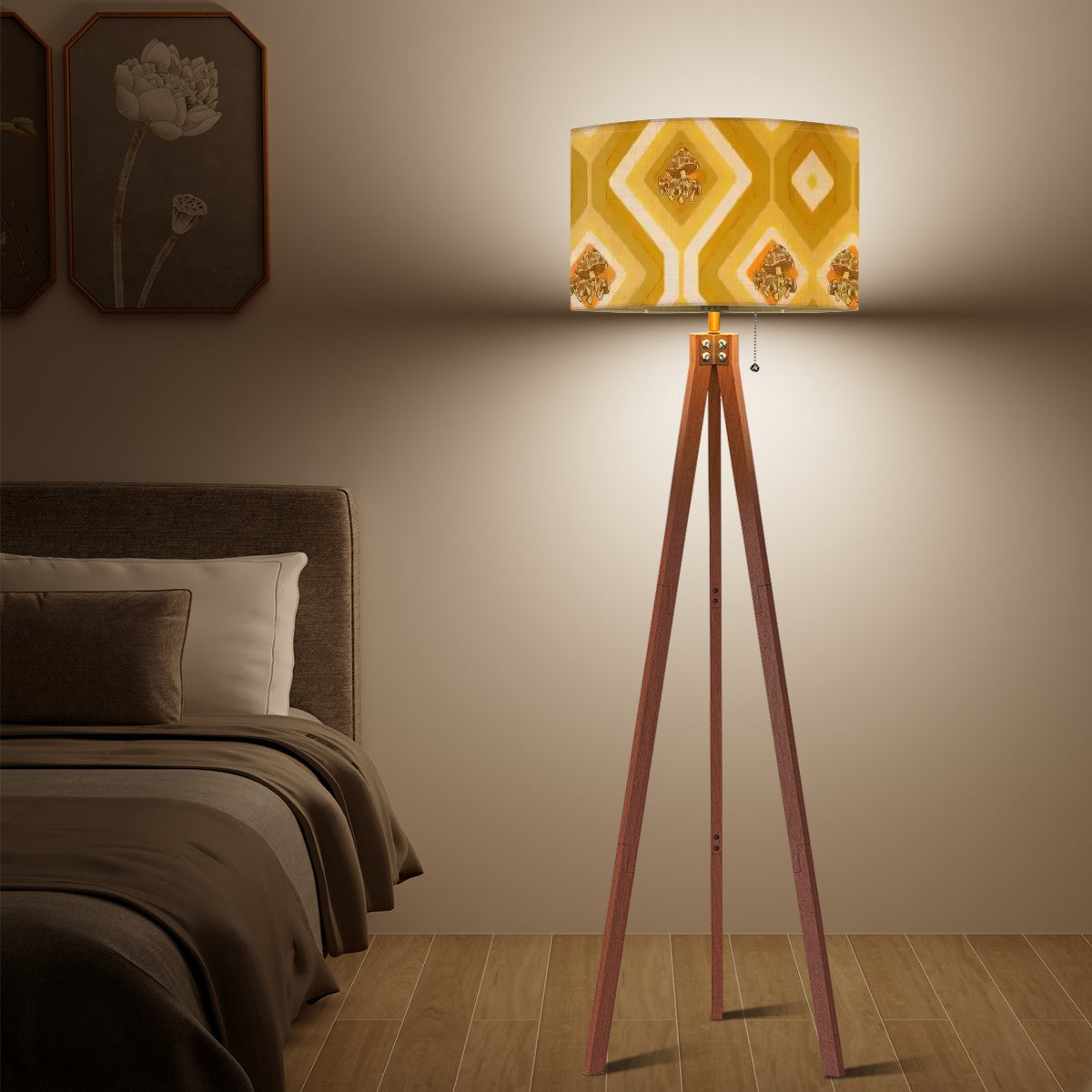 Merry Mushroom Tripod Floor Lamp Groovy 70s Style MCM Home Decor Lighting - Mid Century Modern Gal
