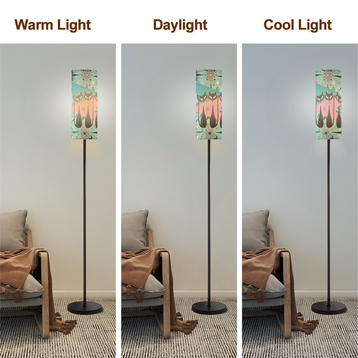 Atomic Cat Mid Century Modern Kitschy Fun Floor Lamp Modern Standing Lamp - Mid Century Modern Gal