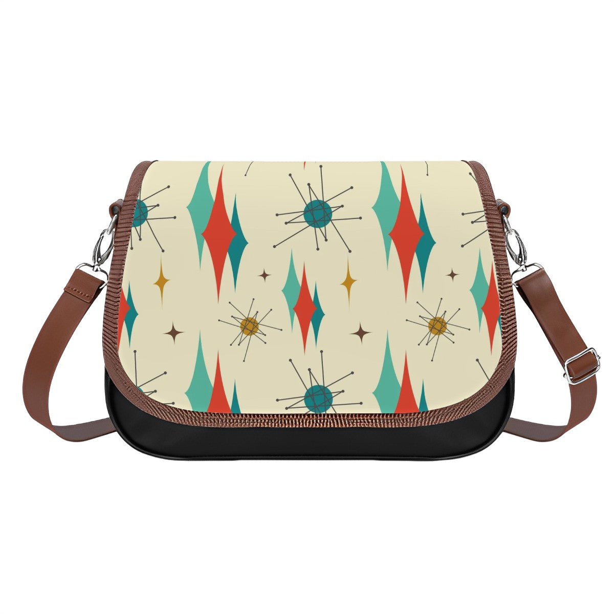 Mid Century Modern Franciscan Starburst Retro Shoulder Crossbody Bag - Mid Century Modern Gal