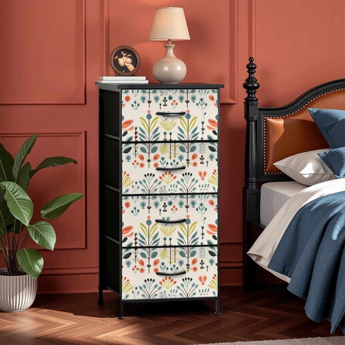 Mid Modern Danish Scandinavian 4-Drawer Dresser