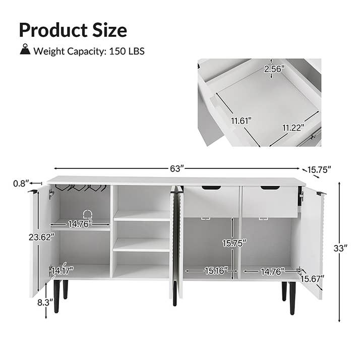 Wholesale Burkart 4 Door Sideboard