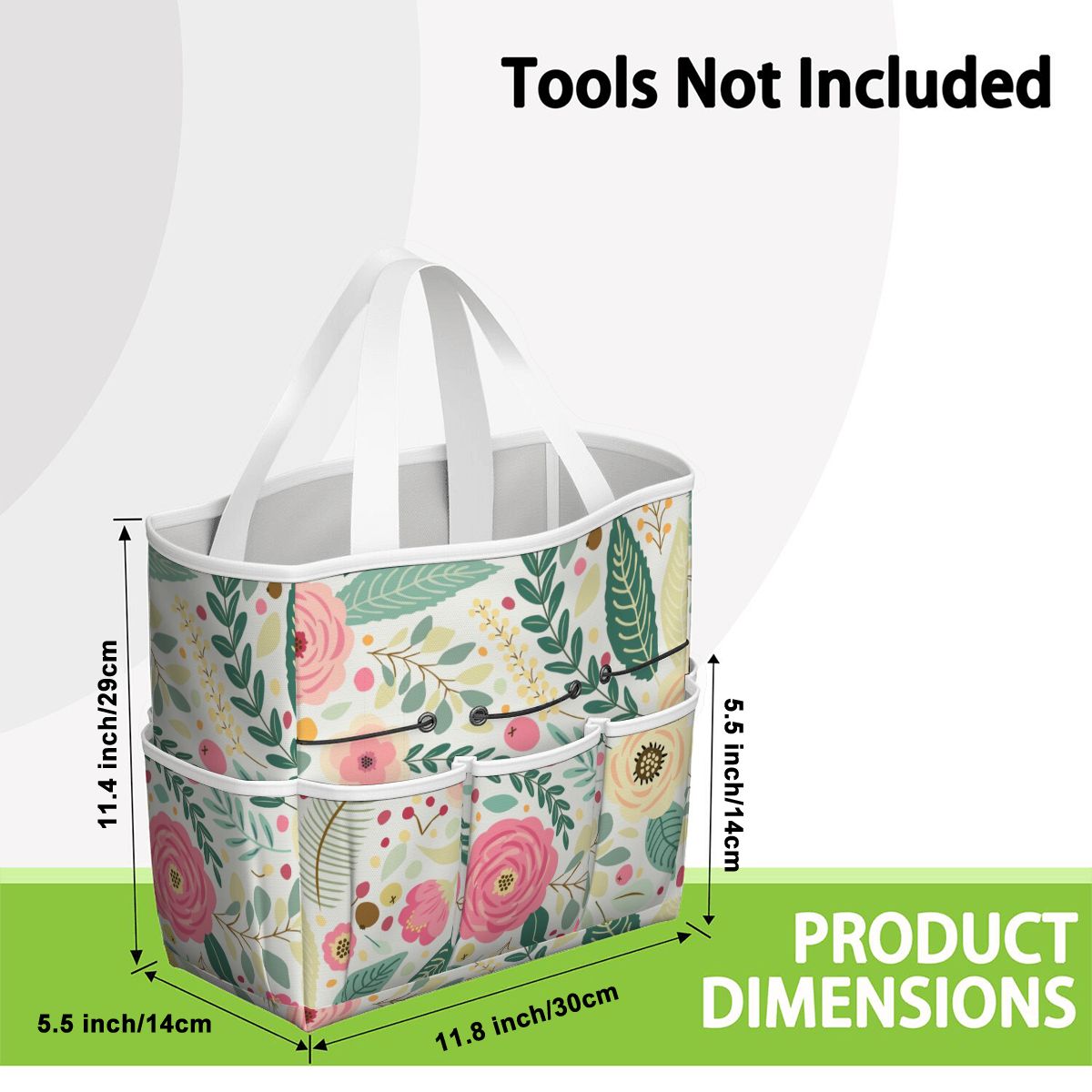 Floral Pink Mid Century Modern Garden Tool Bag - Mid Century Modern Gal