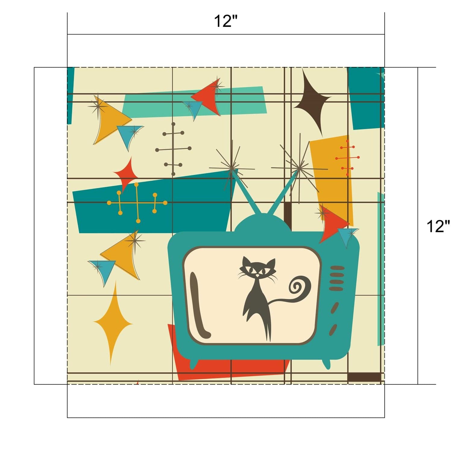 Canvas with custom design square Canvas