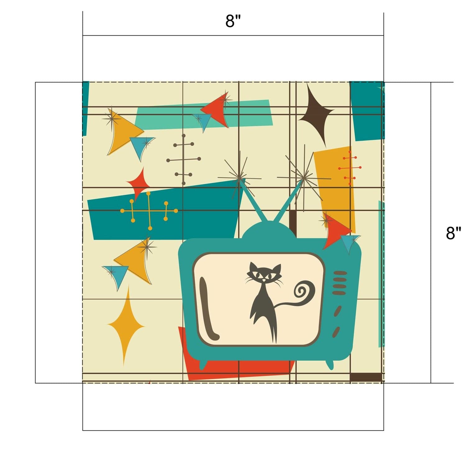Canvas with custom design square Canvas