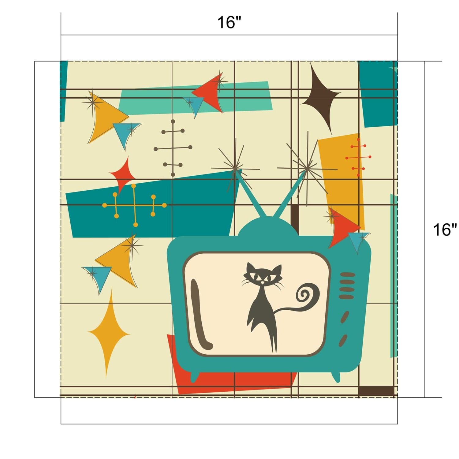 Canvas with custom design square Canvas
