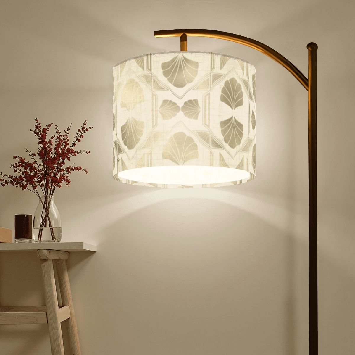 Elegant Modern Art Deco Arc Floor Lamp - Mid Century Modern Gal