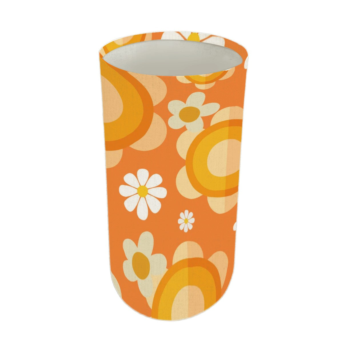 Retro Orange Flower Power Groovy Mod Lamp Shade ONLY For Slim Tower Lamp - Mid Century Modern Gal