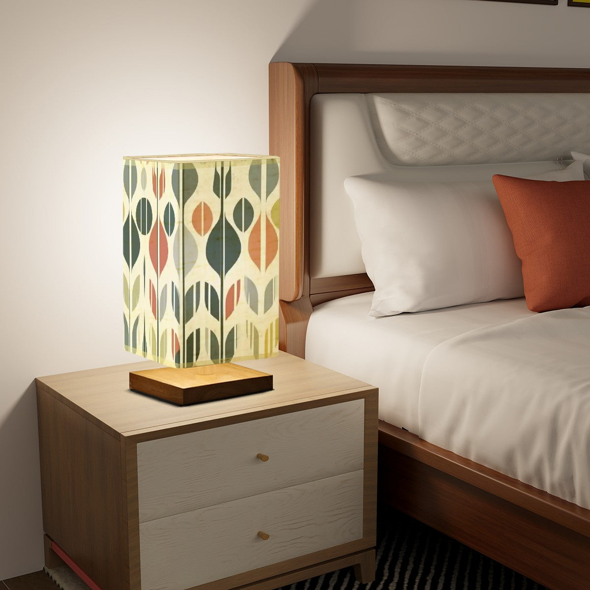 Mid Mod Scandinavian Designed, Retro Square Table Lamp - Mid Century Modern Gal