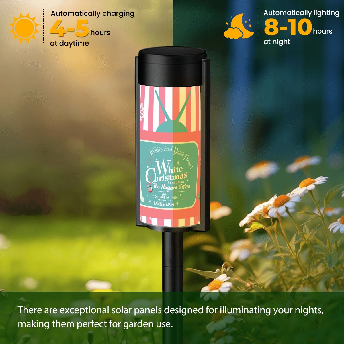 Wallace And Davis Presents A Kitschy Mod Festive MCM Christmas Garden Outdoor Solar Lights - Mid Century Modern Gal