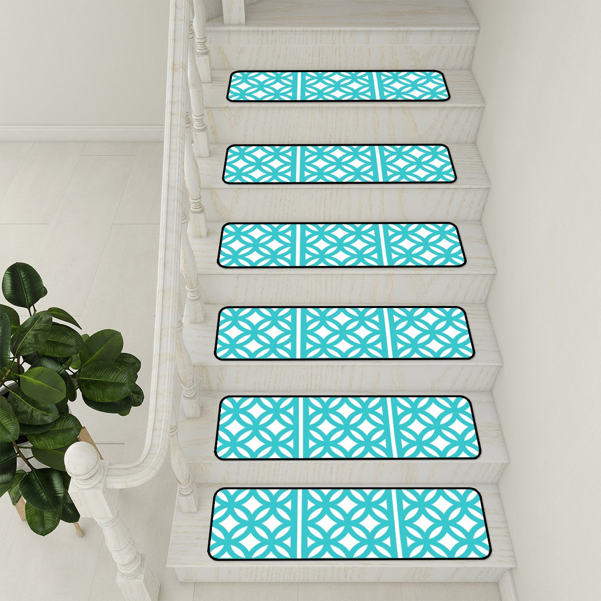 Breeze Block 50s Palm Springs Mid Century Modern Non Slip Carpet for Stairs Treads - Mid Century Modern Gal