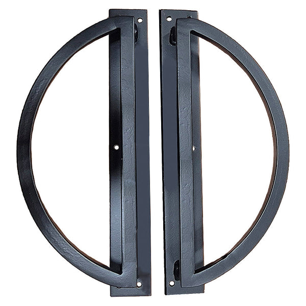 Modern Circular Door Pull Handles – Mid Century Modern Solid Steel Door Pulls (Pair) - Multiple Finishes Available