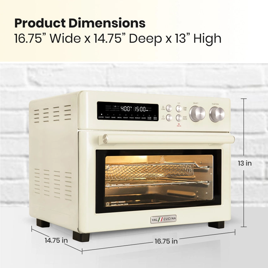 Mid Century Modern Extra Large Air Fryer Toaster Oven - Available in Mint Green, Classic Pink and Cream - Mid Century Modern Gal