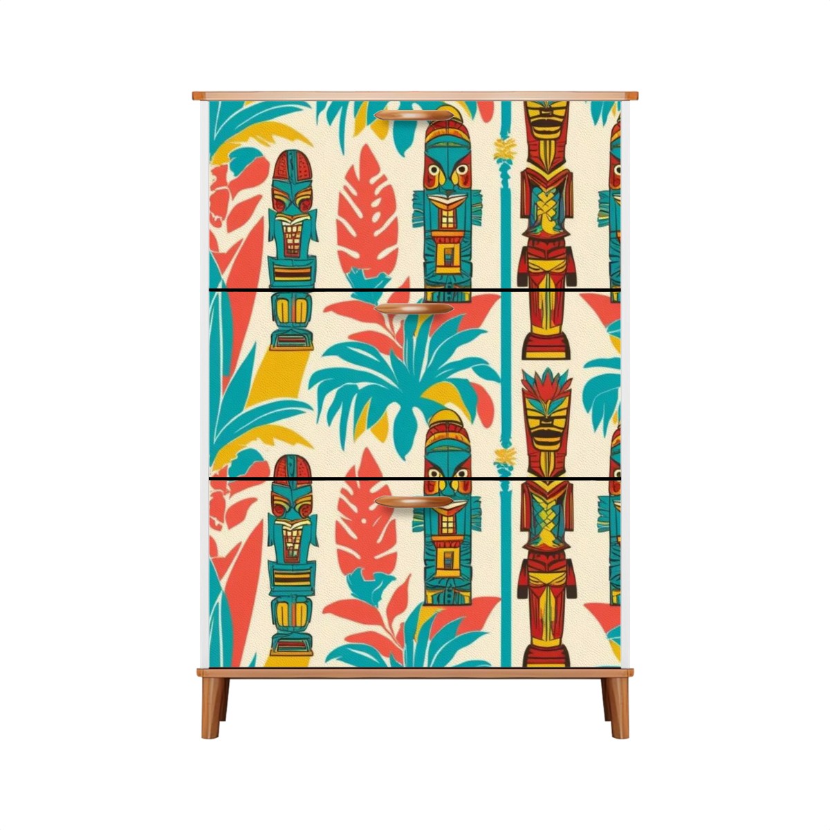 Mid Century Modern Tiki Idol, Retro Mid Mod Shoe Cabinet - Mid Century Modern Gal