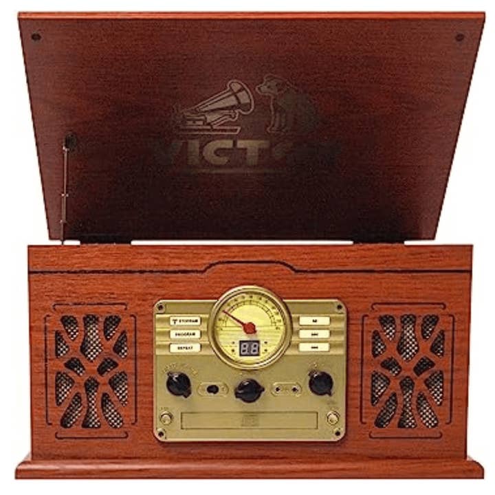 Wholesale Victor State 7-in-1 Wood Music Center with 3-Speed Turntable