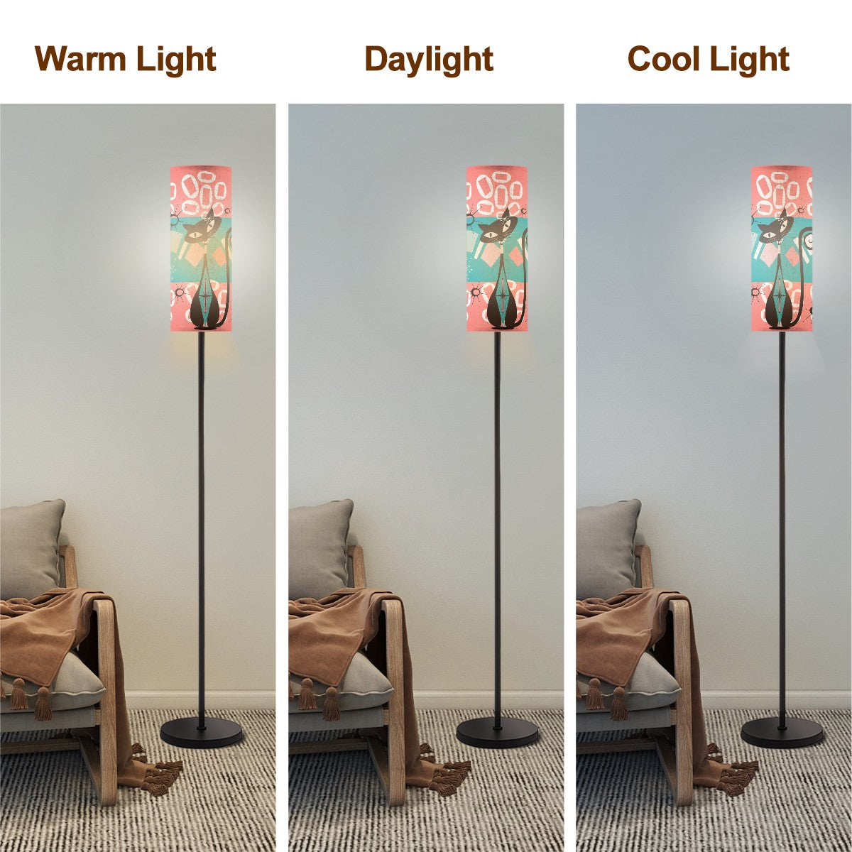 Atomic Kitty Cat, Kitschy Mid Century Modern Floor Lamp Modern Standing Lamp - Mid Century Modern Gal
