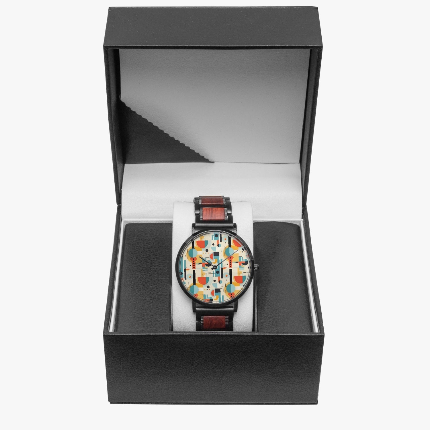Mid Century Modern Bauhaus Designed Mens, Luxury Bamboo Wood Watch - Mid Century Modern Gal