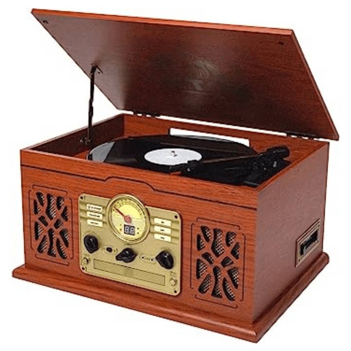 Wholesale Victor State 7-in-1 Wood Music Center with 3-Speed Turntable