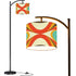 Mid Century Modern Arc Floor Lamp, Orange, Teal Mustard Yellow Mod Lighting - Mid Century Modern Gal